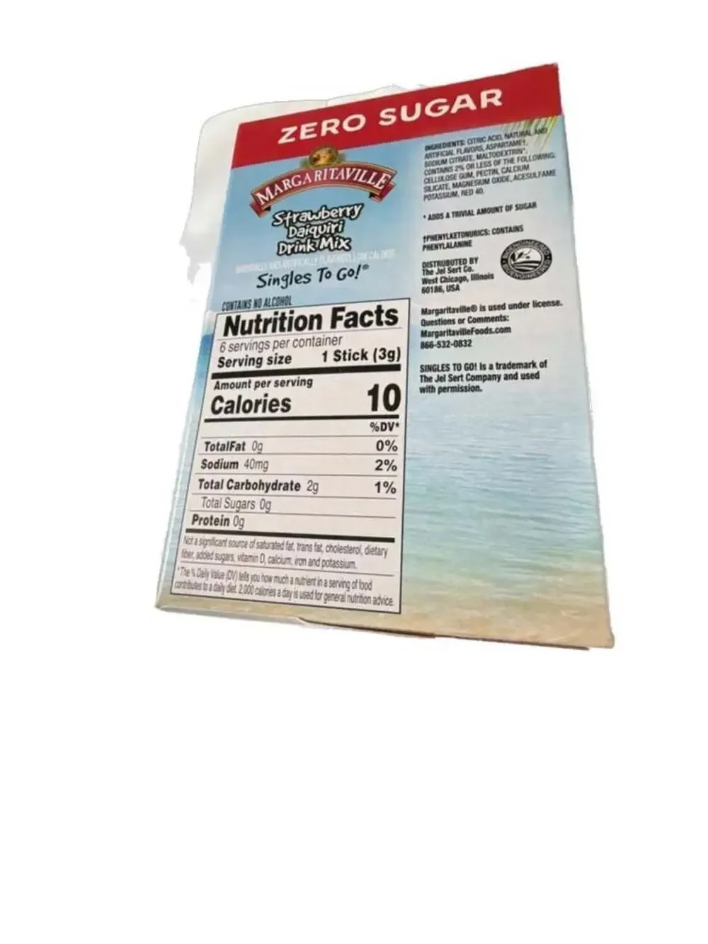 Margaritaville Strawberry Daiquiri Drink Mix Sticks, 6 Count (Pack of 2)